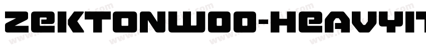 ZektonW00-HeavyItalic Regular字体转换